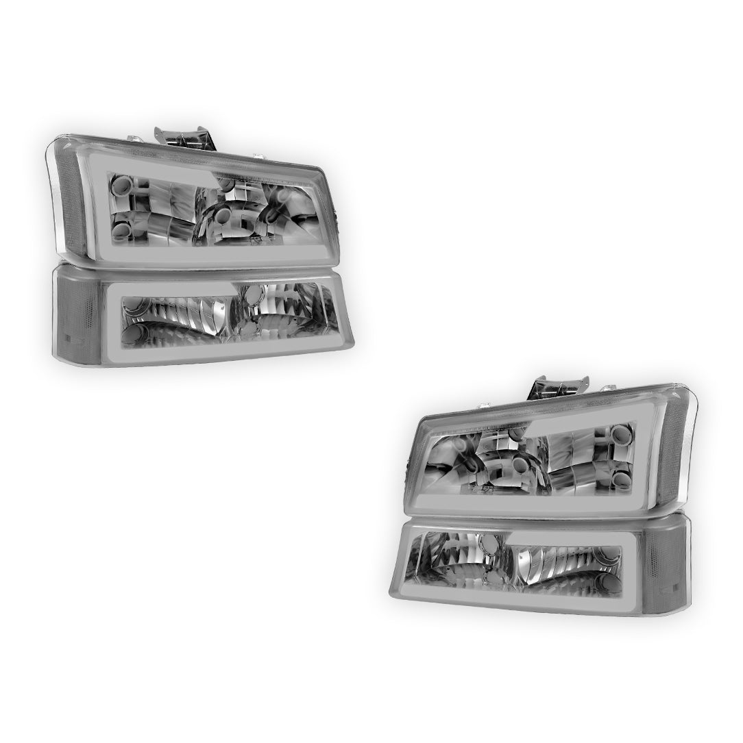Chevrolet Silverado 1500 HD Classic LT1 / LT2 / LT3 (2007) LED DRL Bar Headlights LH + RH
