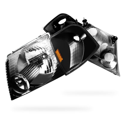 Ford Explorer (2002 - 2005) Replacement Headlights and Corner Lights LH + RH