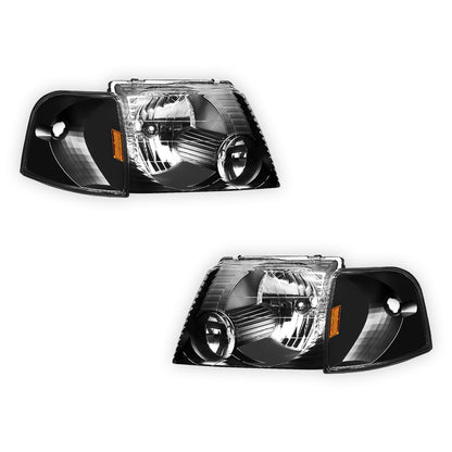 Ford Explorer (2002 - 2005) Replacement Headlights and Corner Lights LH + RH