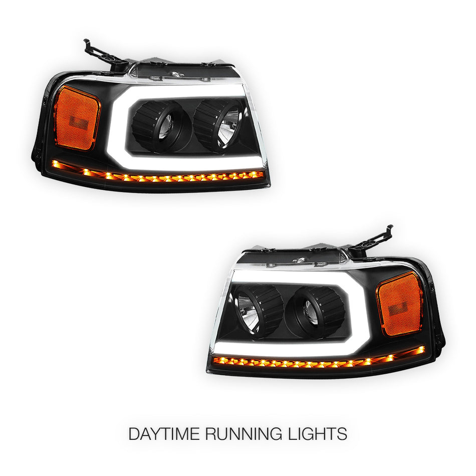 Ford F-150 (2004 - 2008) Sequential LED DRL Headlights LH + RH