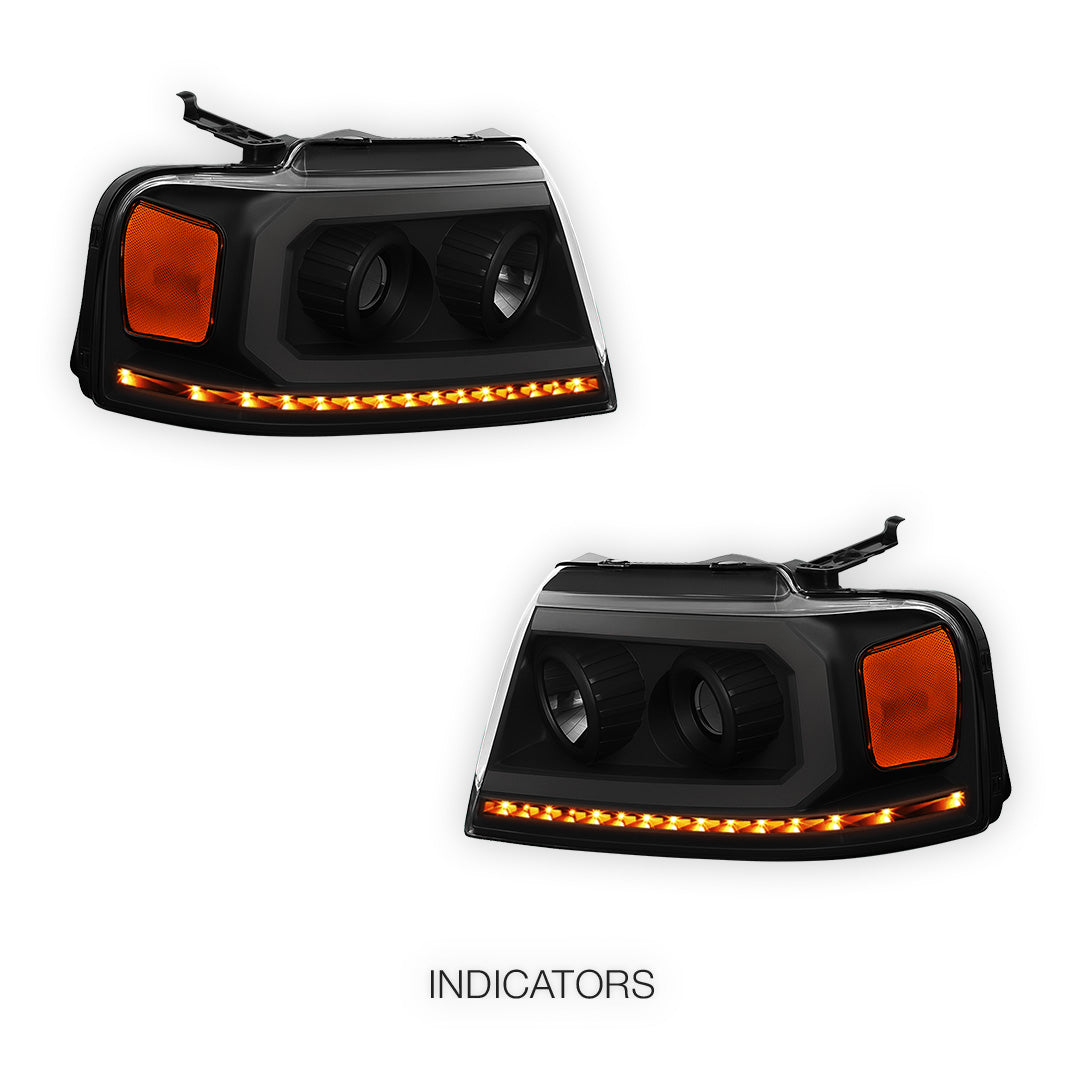 Ford F-150 (2004 - 2008) Sequential LED DRL Headlights LH + RH