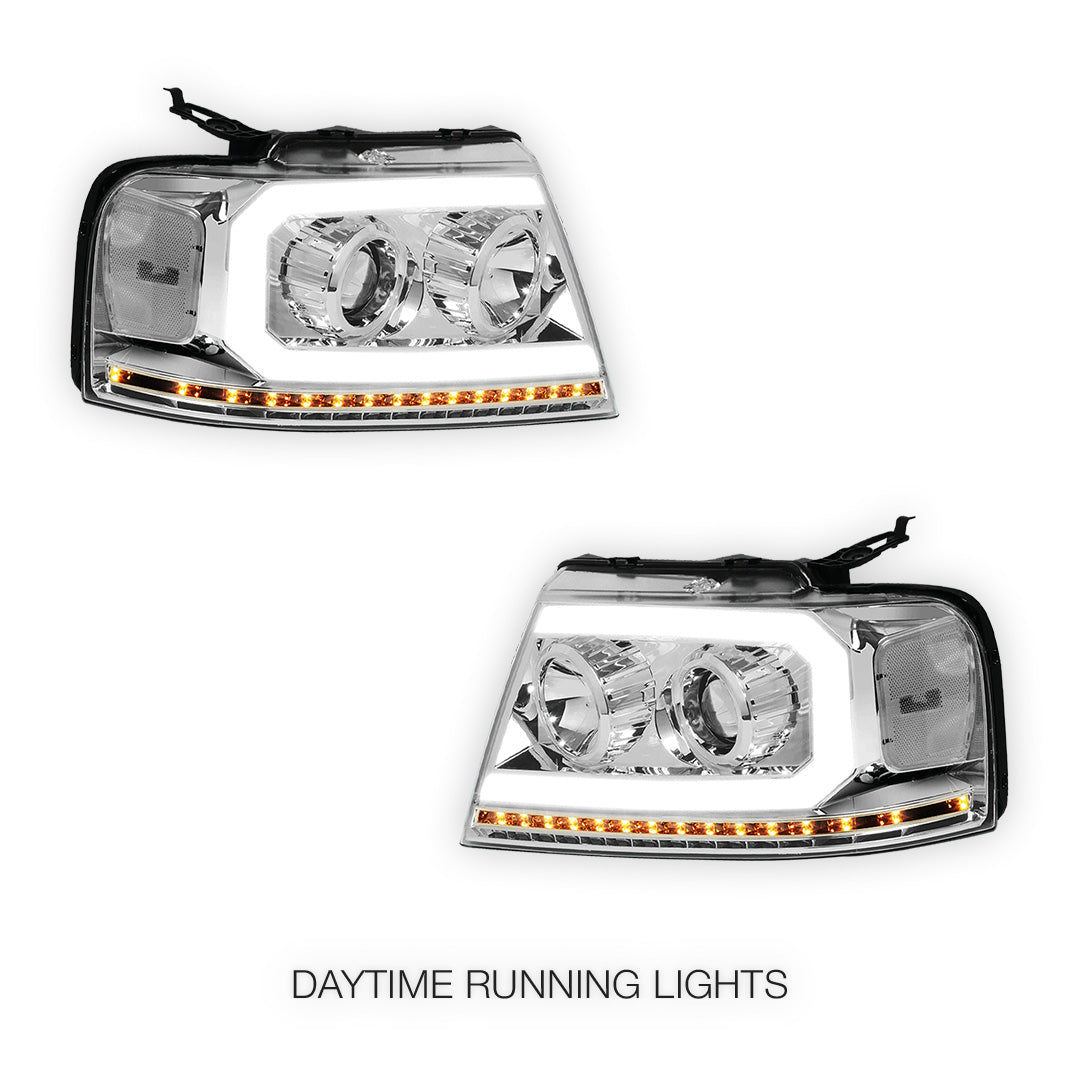 Ford F-150 (2004 - 2008) Sequential LED DRL Headlights LH + RH