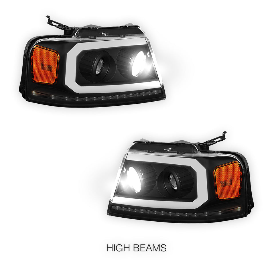 Lincoln Mark LT (2006 - 2008) Sequential LED DRL Headlights LH + RH