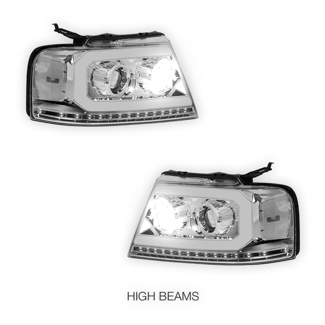 Lincoln Mark LT (2006 - 2008) Sequential LED DRL Headlights LH + RH