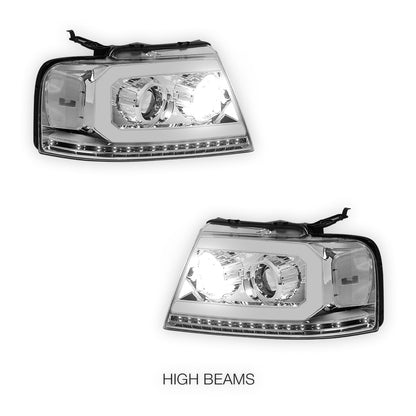 Lincoln Mark LT (2006 - 2008) Sequential LED DRL Headlights LH + RH