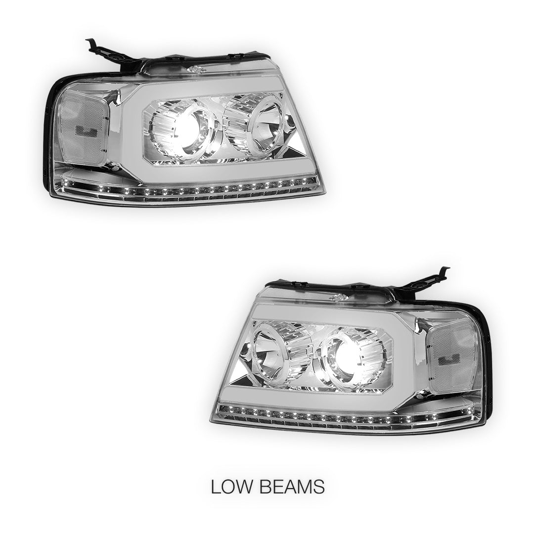 Lincoln Mark LT (2006 - 2008) Sequential LED DRL Headlights LH + RH