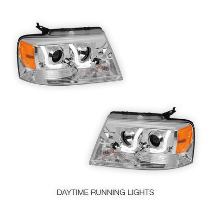 Ford F-150 (2004 - 2008) LED DRL Projector Headlights LH + RH