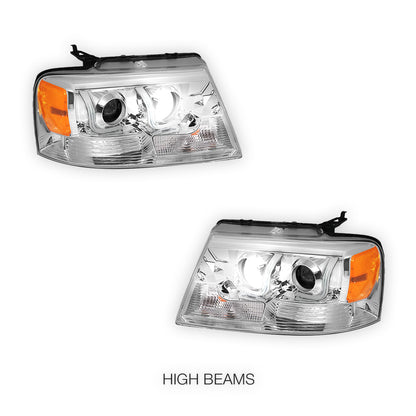 Ford F-150 (2004 - 2008) LED DRL Projector Headlights LH + RH