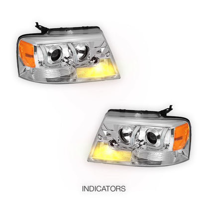 Ford F-150 (2004 - 2008) LED DRL Projector Headlights LH + RH