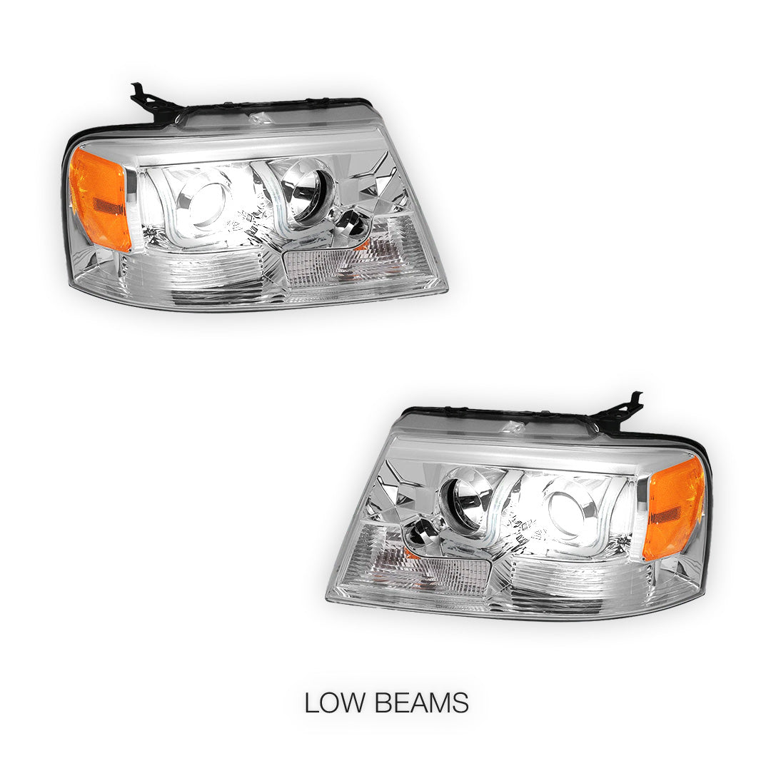 Ford F-150 (2004 - 2008) LED DRL Projector Headlights LH + RH