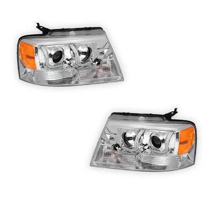 Ford F-150 (2004 - 2008) LED DRL Projector Headlights LH + RH
