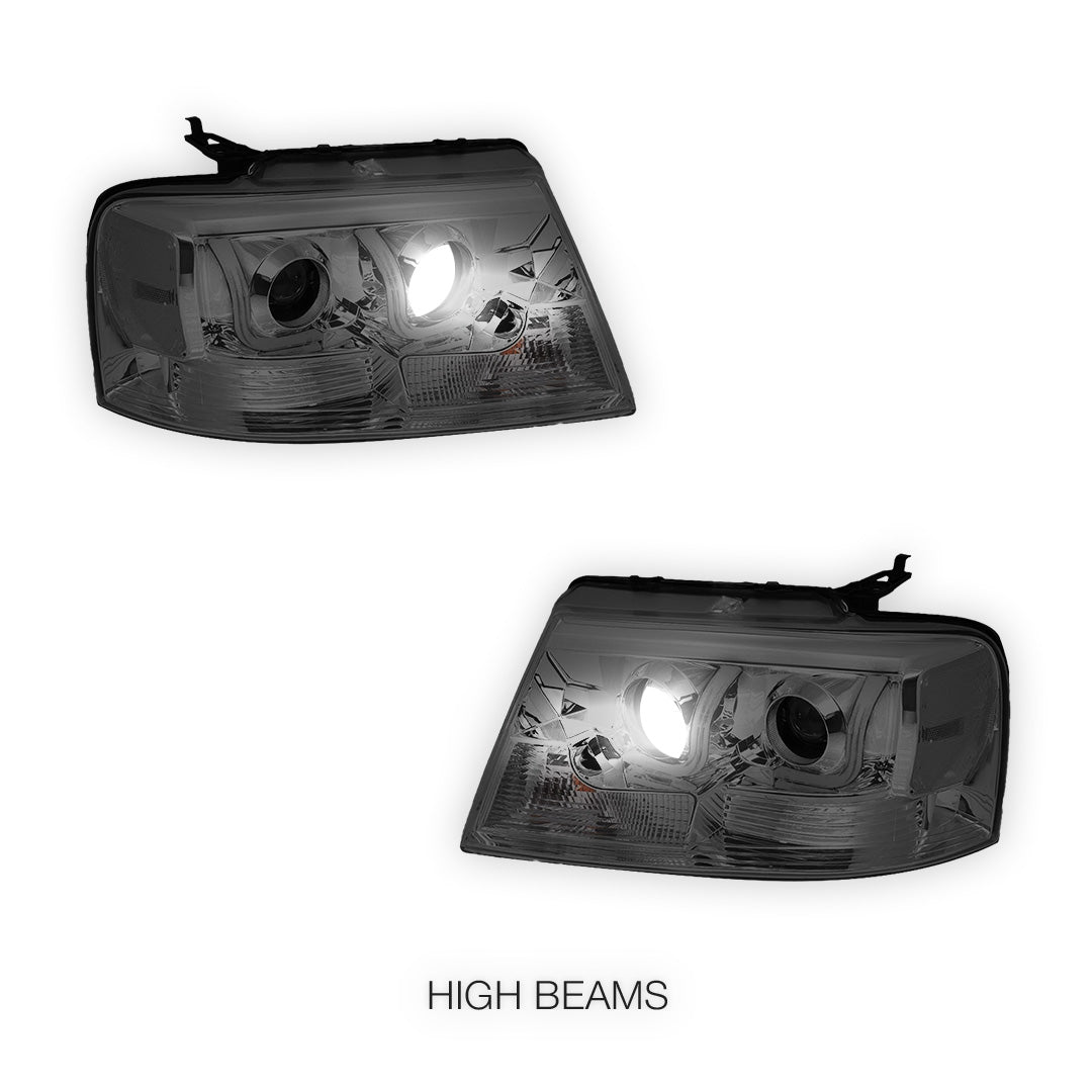 Ford F-150 (2004 - 2008) LED DRL Projector Headlights LH + RH