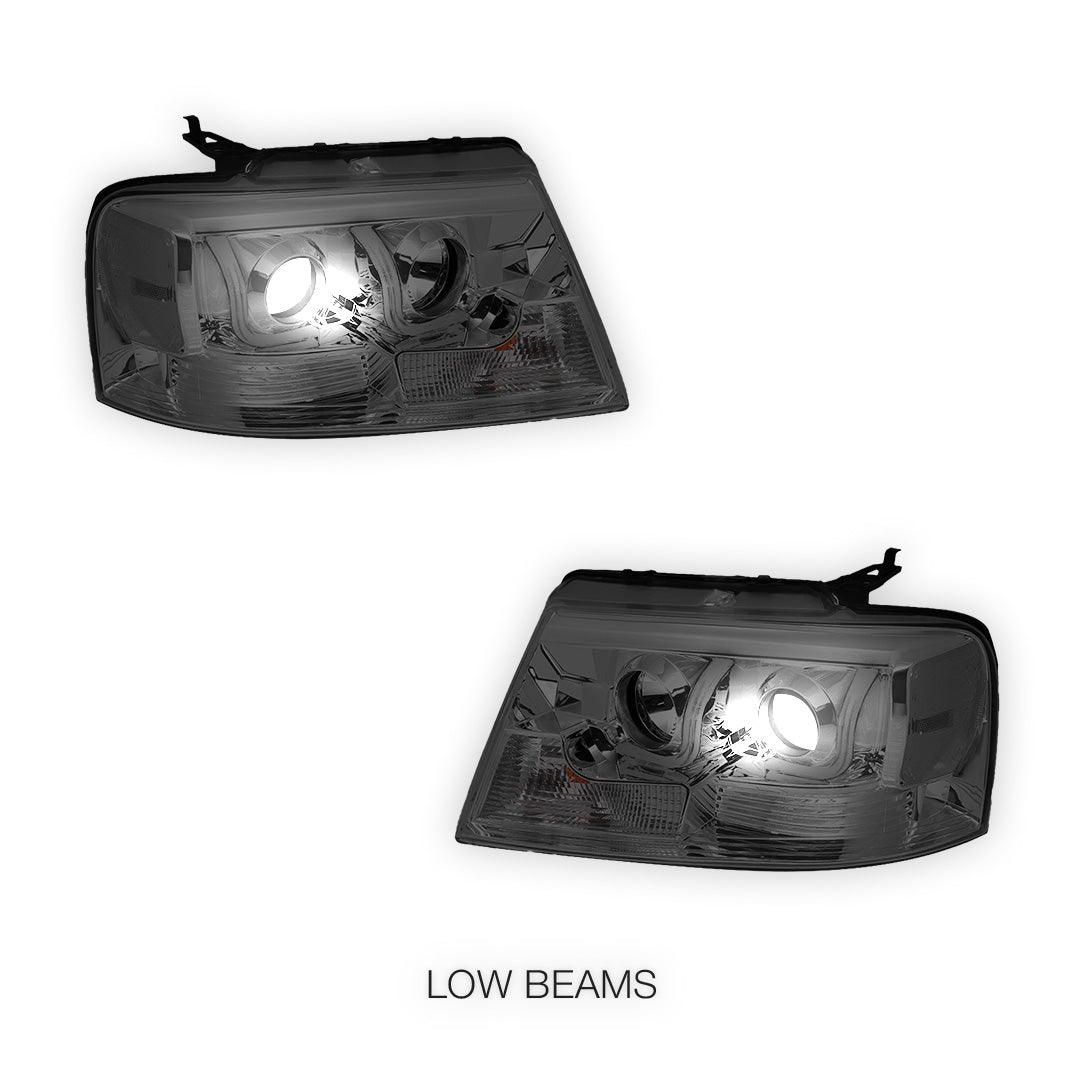 Ford F-150 (2004 - 2008) LED DRL Projector Headlights LH + RH