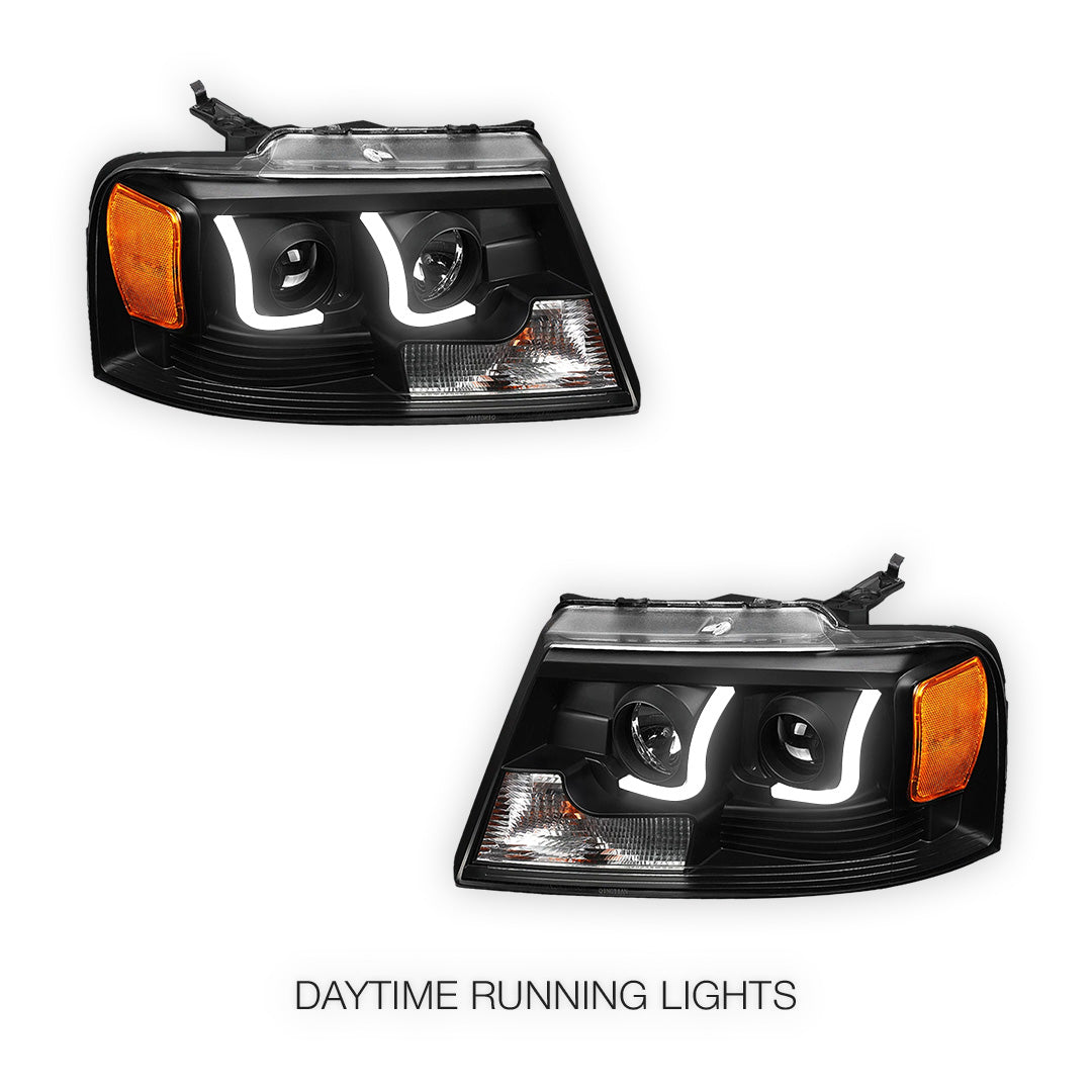 Lincoln Mark LT (2006 - 2008) LED DRL Projector Headlights LH + RH