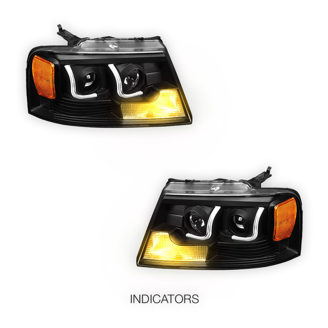 Lincoln Mark LT (2006 - 2008) LED DRL Projector Headlights LH + RH