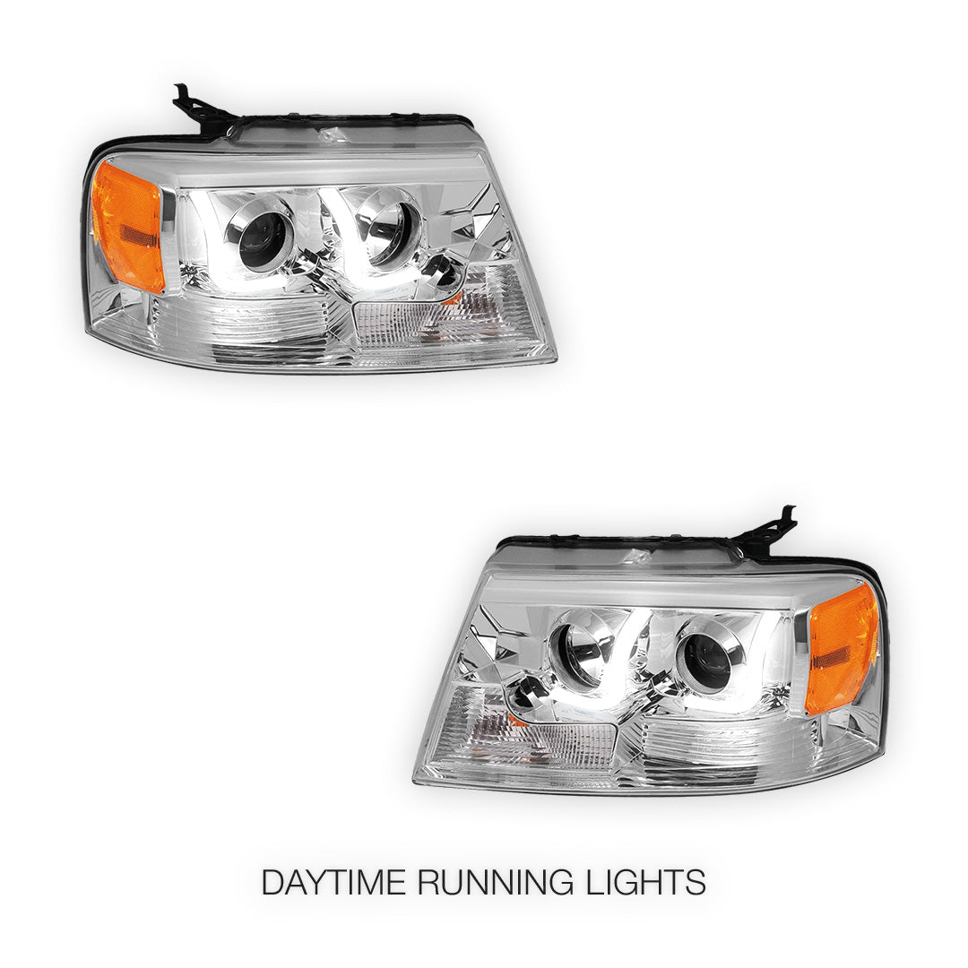Lincoln Mark LT (2006 - 2008) LED DRL Projector Headlights LH + RH