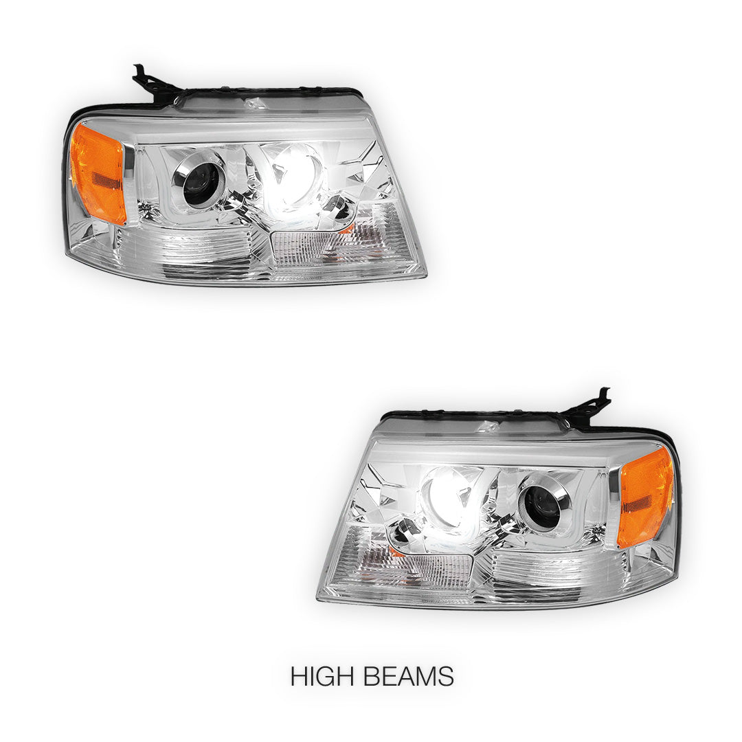 Lincoln Mark LT (2006 - 2008) LED DRL Projector Headlights LH + RH
