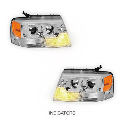 Lincoln Mark LT (2006 - 2008) LED DRL Projector Headlights LH + RH