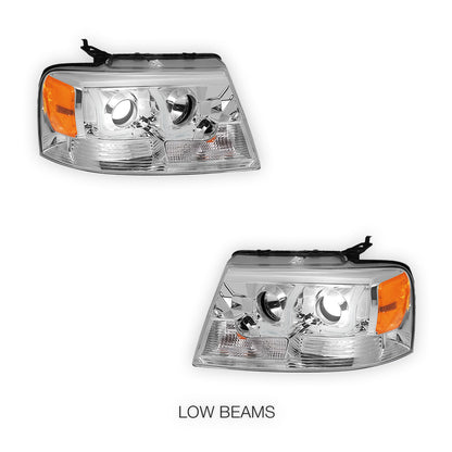 Lincoln Mark LT (2006 - 2008) LED DRL Projector Headlights LH + RH