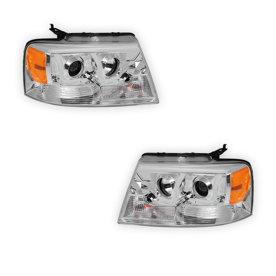 Lincoln Mark LT (2006 - 2008) LED DRL Projector Headlights LH + RH