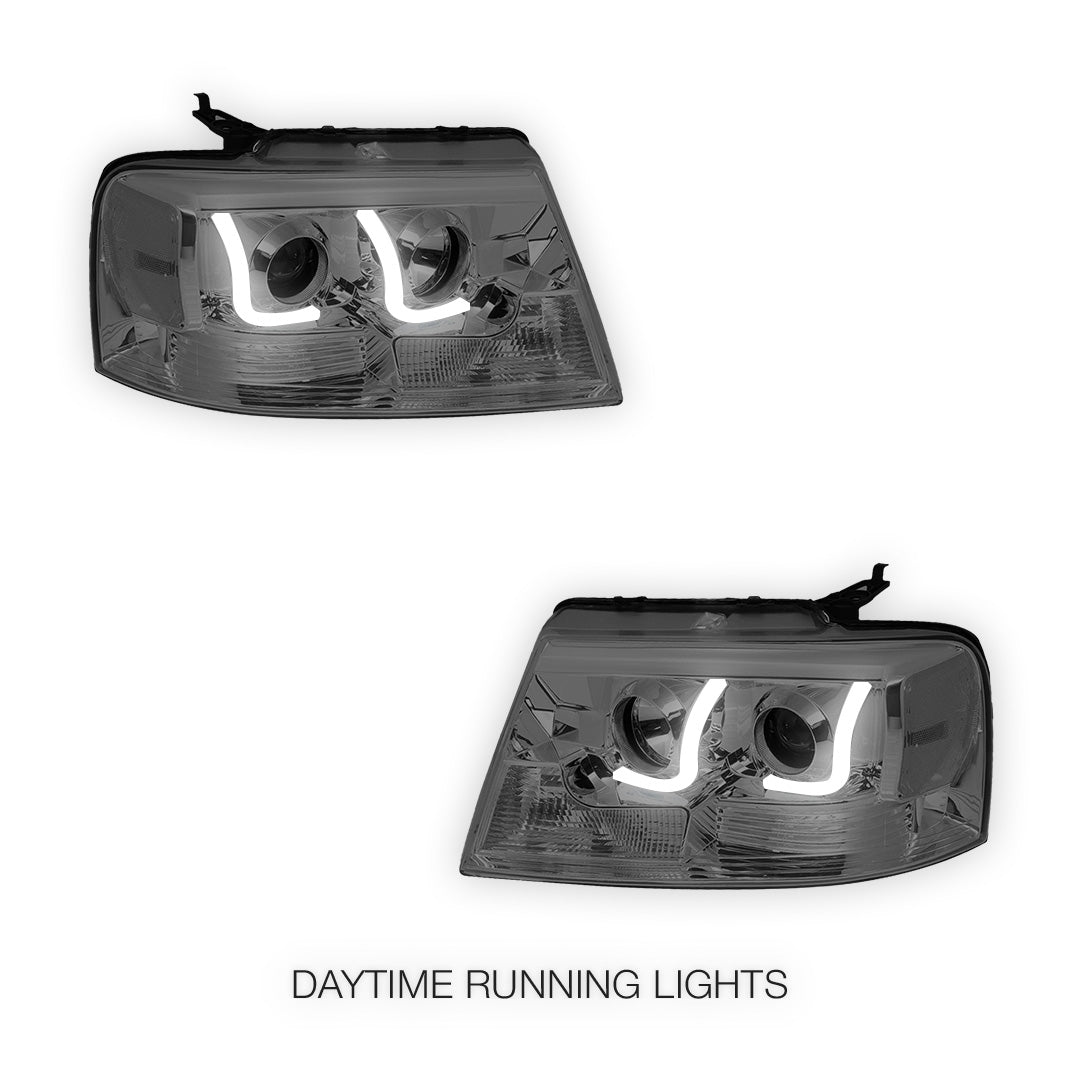 Lincoln Mark LT (2006 - 2008) LED DRL Projector Headlights LH + RH