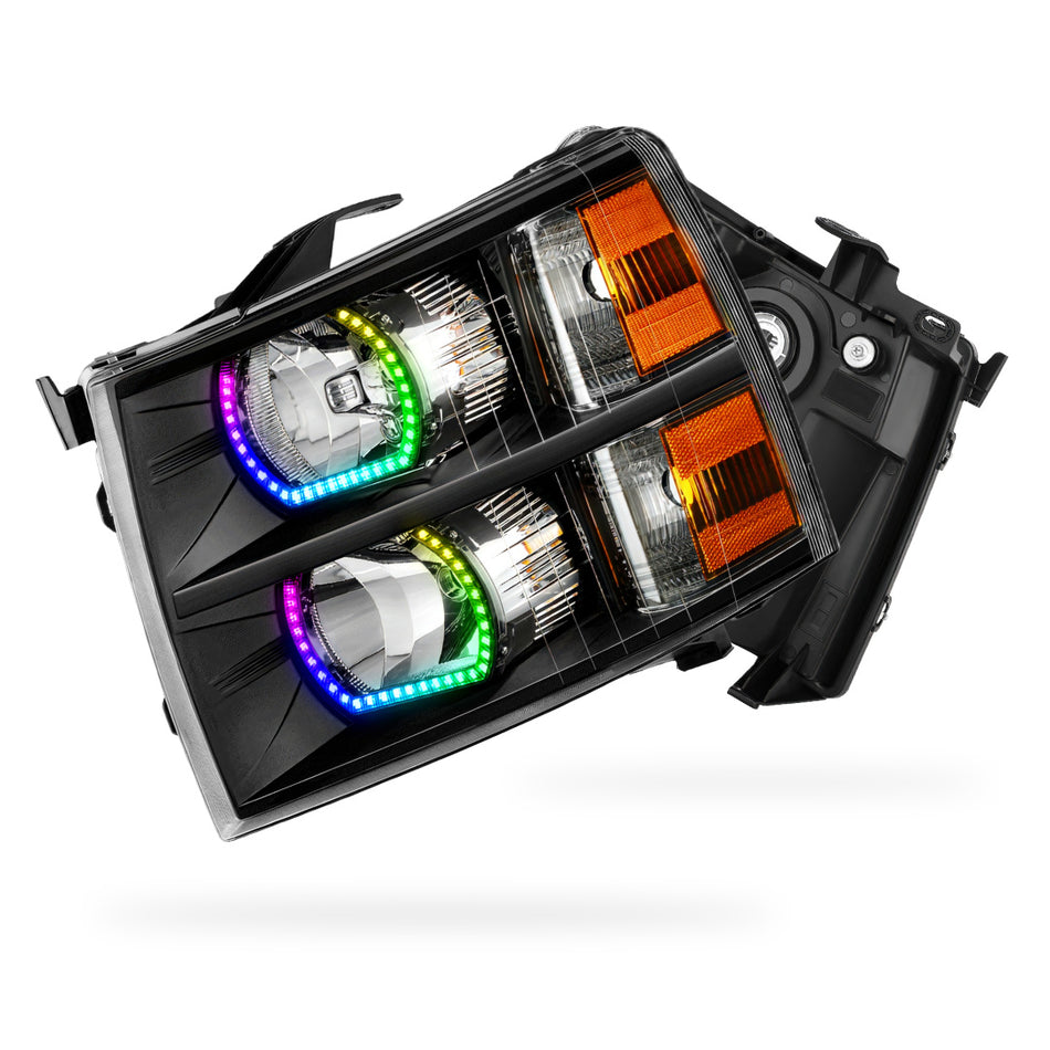 Chevrolet Silverado 2500 LS / LT / LTZ (2007 - 2013) Sequential RGB Start-Up LED DRL Headlights LH + RH