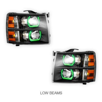 Chevrolet Silverado 3500 LS / LT /  LTZ (2007 - 2013) Sequential RGB Start-Up LED DRL Headlights LH + RH