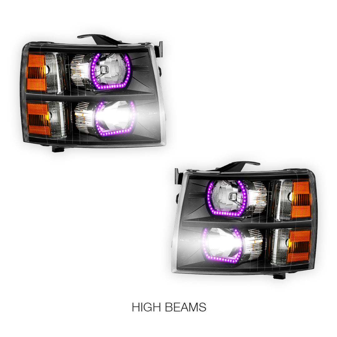 Chevrolet Silverado 3500 LS / LT /  LTZ (2007 - 2013) Sequential RGB Start-Up LED DRL Headlights LH + RH