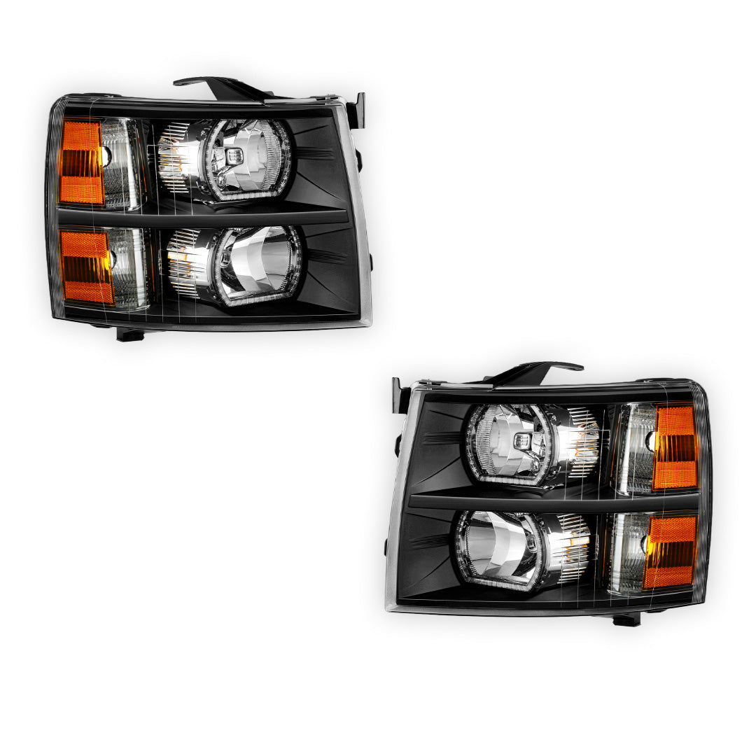 Chevrolet Silverado 3500 LS / LT /  LTZ (2007 - 2013) Sequential RGB Start-Up LED DRL Headlights LH + RH