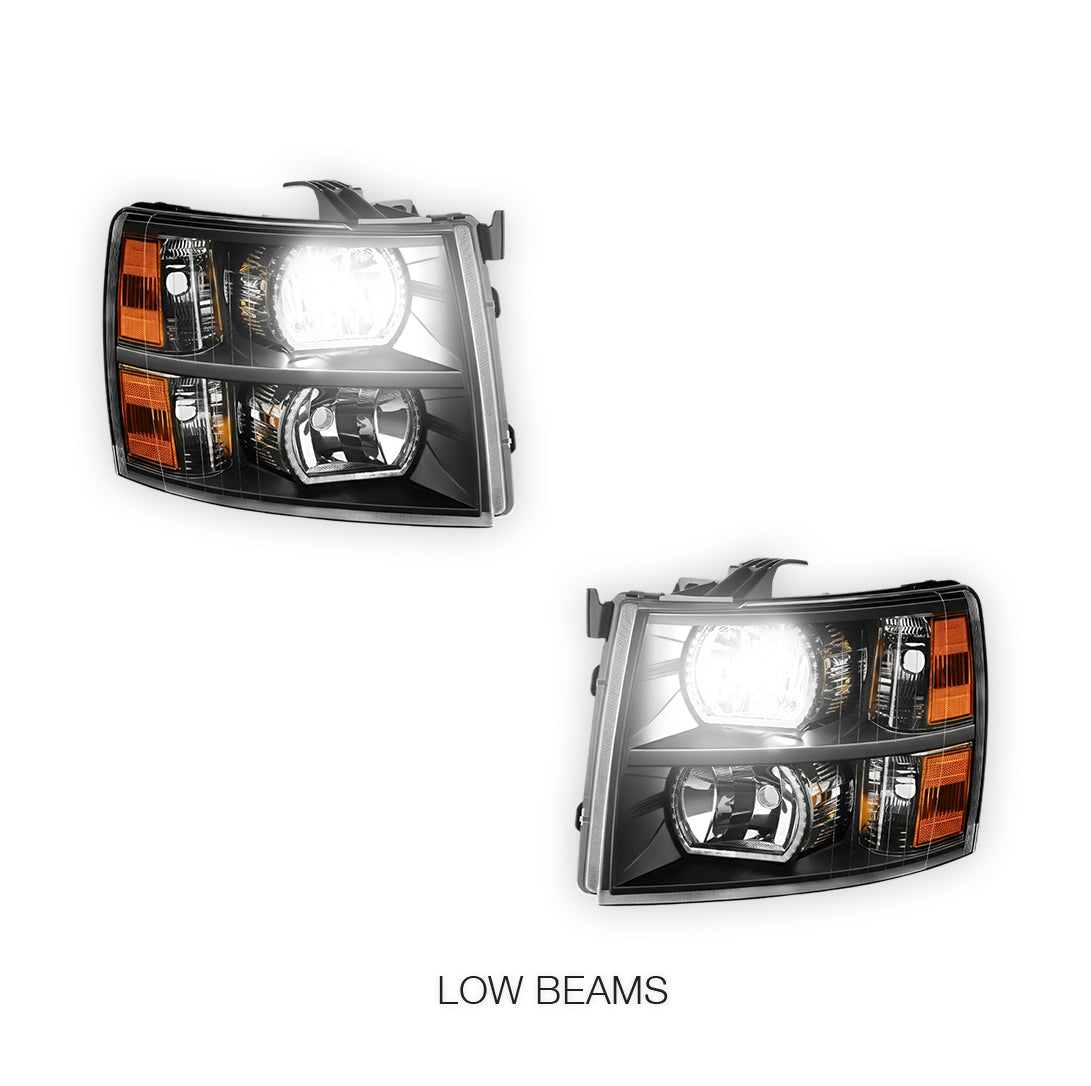 Chevrolet Silverado 3500 HD LS / LT / LTZ (2007 - 2013) Sequential RGB Start-Up LED DRL Headlights LH + RH