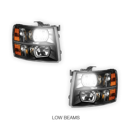 Chevrolet Silverado 3500 HD LS / LT / LTZ (2007 - 2013) Sequential RGB Start-Up LED DRL Headlights LH + RH