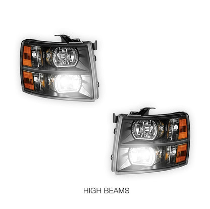 Chevrolet Silverado 3500 HD LS / LT / LTZ (2007 - 2013) Sequential RGB Start-Up LED DRL Headlights LH + RH