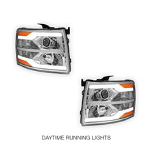 Chevrolet Silverado 3500 HD LS / LT / LTZ (2007 - 2014) Dual LED DRL Projector Headlights LH + RH
