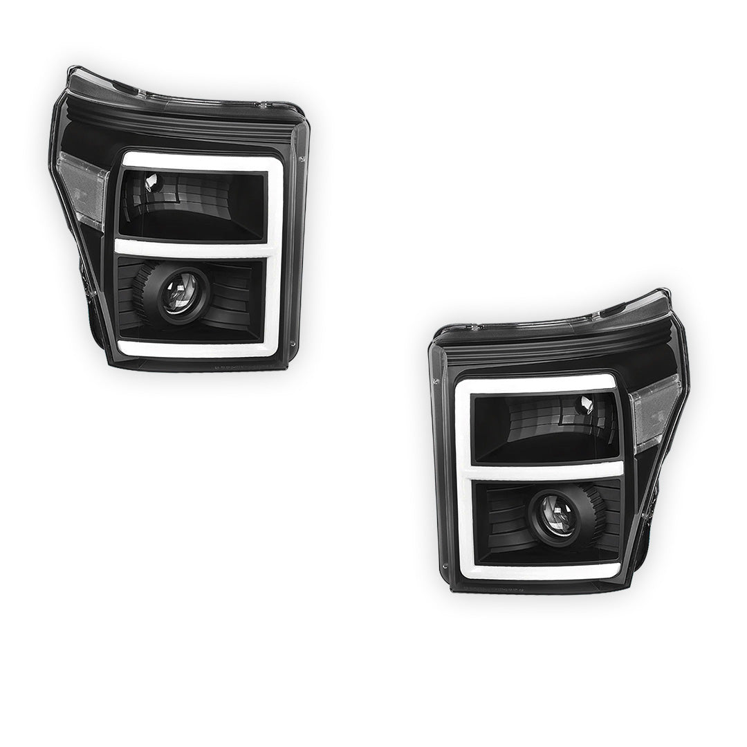Ford F-350 Super Duty (2011 - 2016) E-Bar LED DRL Projector Headlights LH - RH