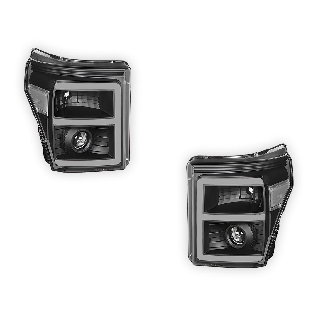 Ford F-450 Super Duty (2011 - 2016) E-Bar LED DRL Projector Headlights LH - RH