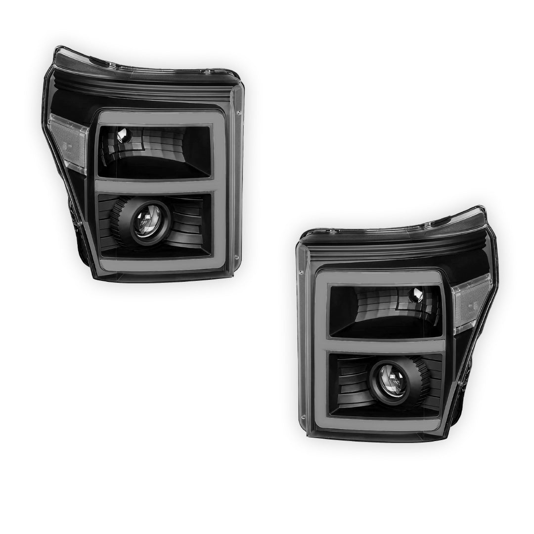 Ford F-550 Super Duty (2011 - 2016) E-Bar LED DRL Projector Headlights LH - RH