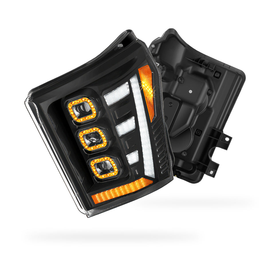 Ford F-350 Super Duty (2011 - 2016) Switchback Sequential Signal LED Projector Headlights LH - RH