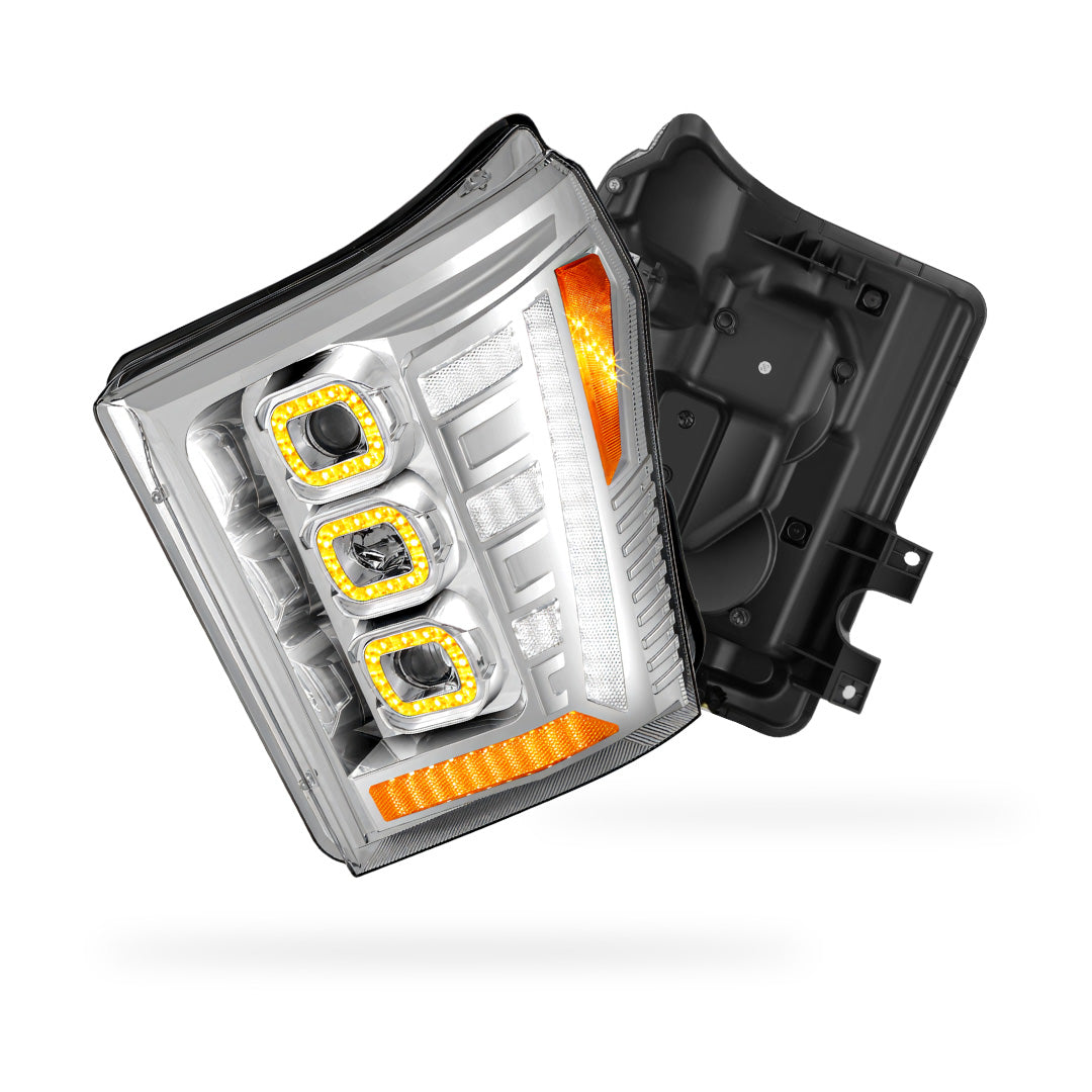 Ford F-350 Super Duty (2011 - 2016) Switchback Sequential Signal LED Projector Headlights LH - RH