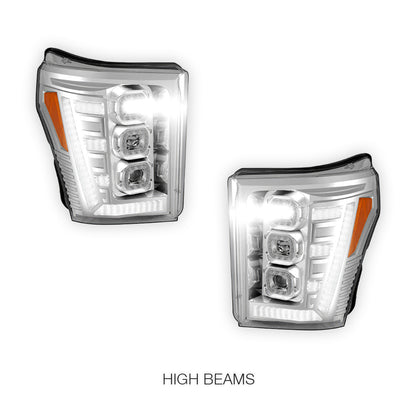 Ford F-350 Super Duty (2011 - 2016) Switchback Sequential Signal LED Projector Headlights LH - RH