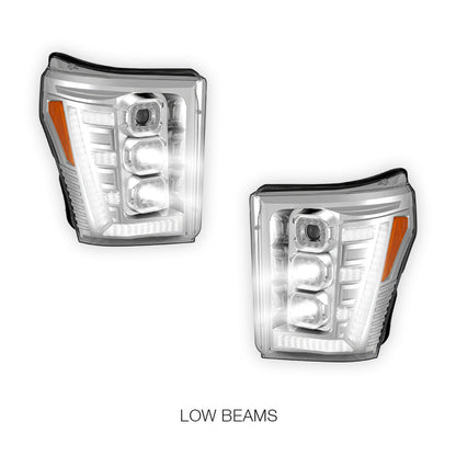 Ford F-350 Super Duty (2011 - 2016) Switchback Sequential Signal LED Projector Headlights LH - RH