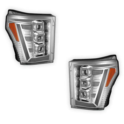 Ford F-450 Super Duty (2011 - 2016) Switchback Sequential Signal LED Projector Headlights LH - RH