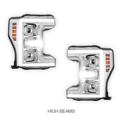 Ford F-350 Super Duty (2017 - 2019) LED DRL Halo Ring Projector Headlights LH + RH