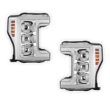 Ford F-350 Super Duty (2017 - 2019) LED DRL Halo Ring Projector Headlights LH + RH