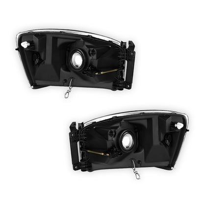 Dodge RAM 3500 (2006 - 2009) LED DRL Replacement Headlights LH + RH