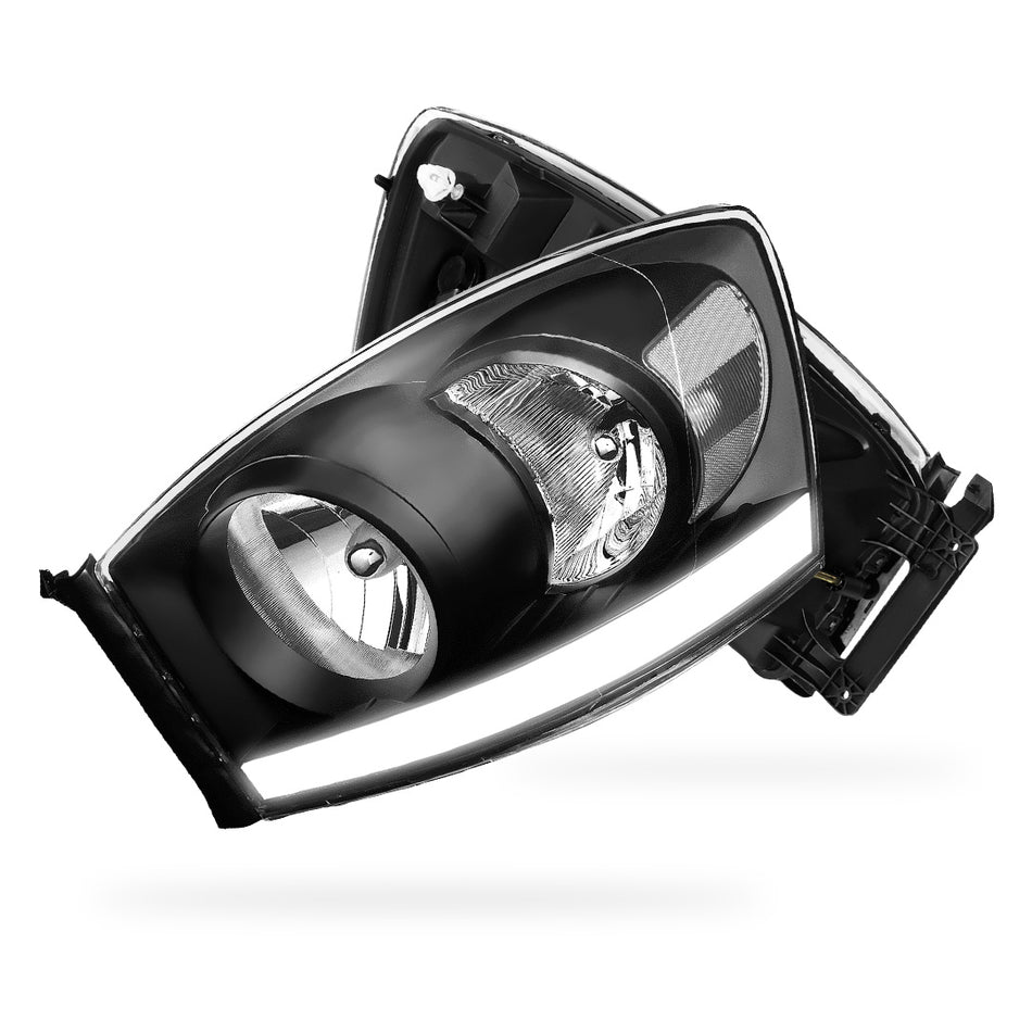 Dodge RAM 3500 (2006 - 2009) LED DRL Replacement Headlights LH + RH