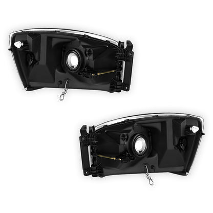 Dodge RAM 3500 (2006 - 2009) LED DRL Replacement Headlights LH + RH