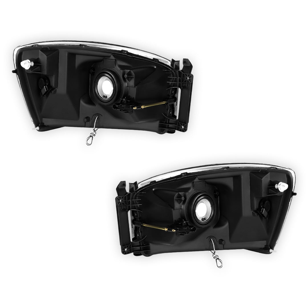 Dodge RAM 3500 (2006 - 2009) LED DRL Replacement Headlights LH + RH