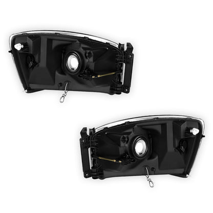 Dodge RAM 3500 (2006 - 2009) LED DRL Replacement Headlights LH + RH
