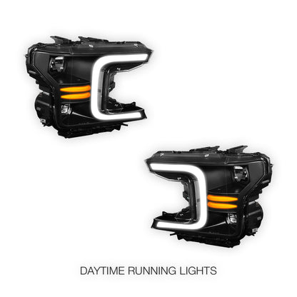 Ford F-150 (2018 - 2021) LED DRL Sequential Signal Headlights LH + RH