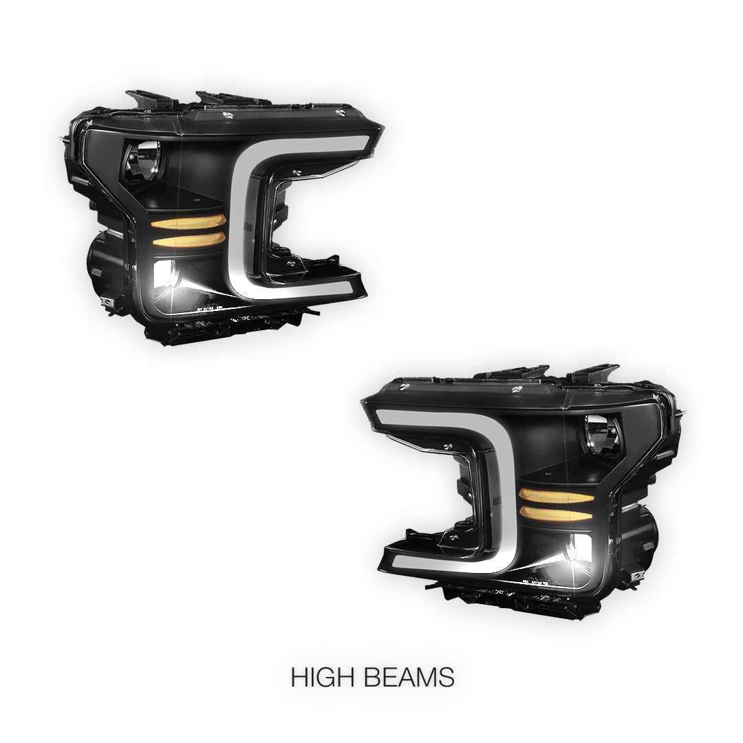 Ford F-150 (2018 - 2021) LED DRL Sequential Signal Headlights LH + RH